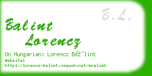 balint lorencz business card